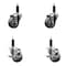 Service Caster 3'' Gray Poly Wheel Swivel 1'' Expanding Stem Caster Set 2 Brakes, 4PK SCC-EX20S314-PPUB-2-TLB-2-1 - alternate 1
